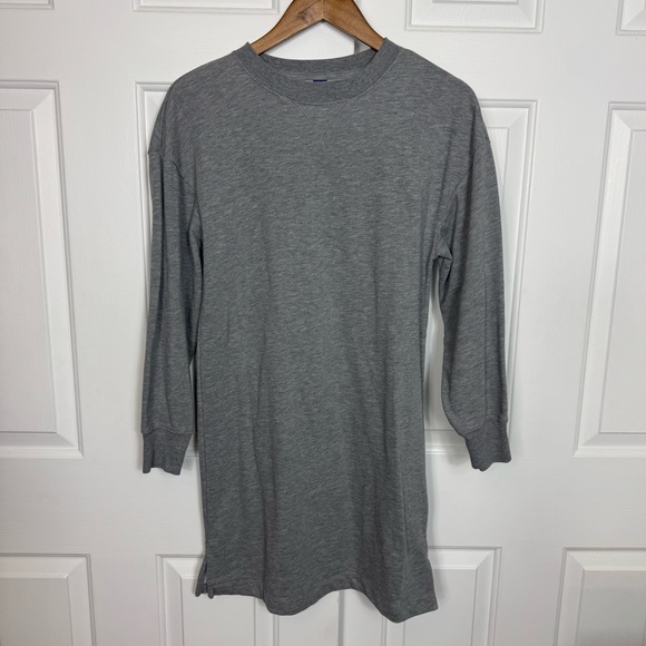 Old Navy Sweat Shirt Dress Gray Above Knee Long‎ Sleeve Women’s Size XS - Picture 1 of 8